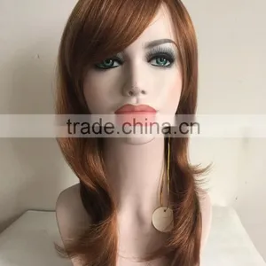 Women Brown Natrual Straight Wigs European Virgin Hair Wigs Lace Front Jewish Wigs thumbnail-4