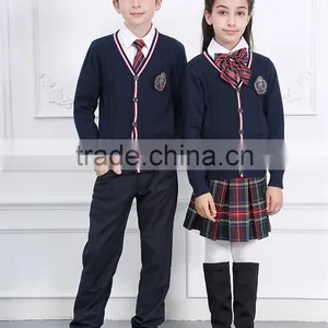 High Quality Knitting Cardigan Beautiful School Uniform thumbnail-2