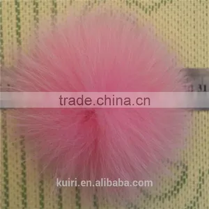 Fur Pom Pom Fluffy Genuine Fox /raccoon/rabbit Fur Ball Keychain Fur Key Ring Fur Bag Charm Women Bag Accessories thumbnail-6