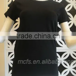 Seamless Black Women's Tight T-shirt thumbnail-1