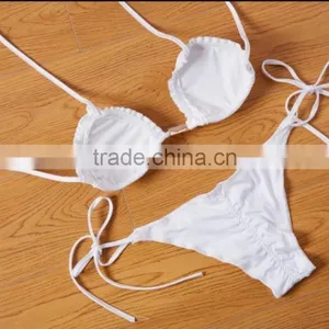Wholesale Red Scalloped Sexy Bikini thumbnail-3