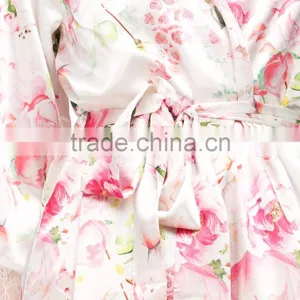 Relaxed Fit Long Sleeves Wrap Front With Detachable Belt Bath Robe thumbnail-4