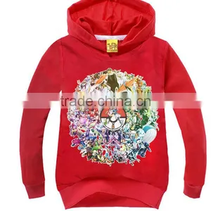 New Kids Boys Long Sleeve Pokemon Go Hoodie Cartoon Printed Hoodie thumbnail-1