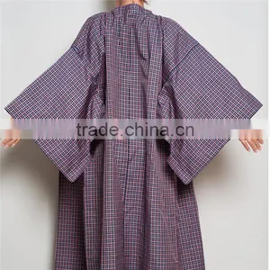Newest Style Jacket With Squared Neck Haori Full Textured Yarn Dye Silk Kimono thumbnail-4