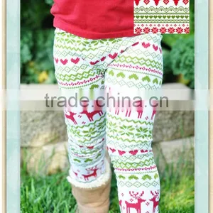 Baby Girls Toddler Christmas Leggings Reindeer Snowflake Deer Leggings Pants Trousers thumbnail-1