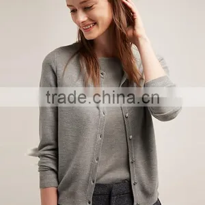 Small Button Front Open Knitting Women's Cardigan Sweaters for Wholesale thumbnail-2