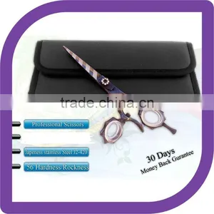 Thumb Swivel Professional Hair Cutting Barber Scissors Shears 6.0" Titanium thumbnail-1