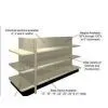4 Way Display Gondolas Shelving Island, Wall Shelving for Retail or Convenient Store thumbnail-1