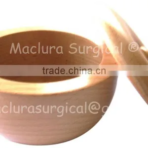 WOOD BOWL FOR SHAVING WITH LID thumbnail-1