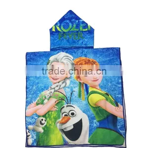Cartoon Print Beach Microfiber Kids Hooded Towels thumbnail-1