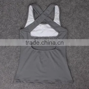 Women's Back Wide Straps Workout Active Racerback Tank Top thumbnail-5