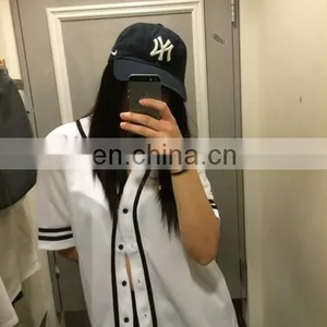 White Baseball Jersey,baseball Jersey Girls,longline Baseball Jersey Forever thumbnail-1