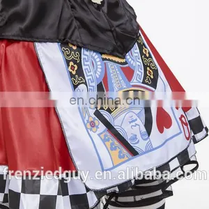 Women Poker Print Sexy Adult Clown Costume thumbnail-6