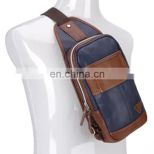 Small Practical Mens Pure Leather Shoulder Messenger Bag thumbnail-3