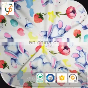 Wholesale Suppliers Two Side Printed Polyester Knit Fabric Brushed thumbnail-1