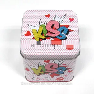 New Design Christmas Gift Square Cookies Tin Box thumbnail-3