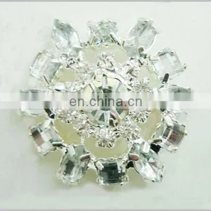 Trendy Silver Wholesale Rhinestone Buttons thumbnail-1
