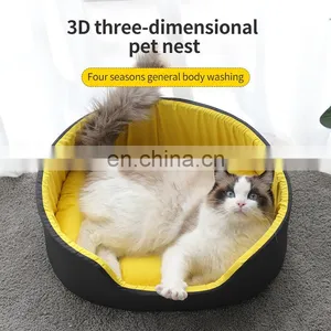 2020 Square Amazon Washable Cat 2020 Cheap OEM&ODM Cat Wholesale Dog Bed Luxury Washable thumbnail-4