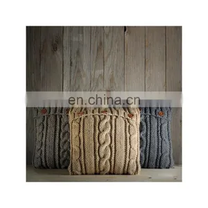 2019 New Design Decorative Plain Knitted Sofa Decorative Pillow Case thumbnail-3