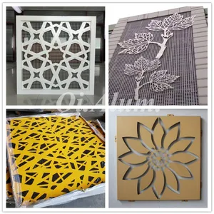 Fireproof Facade Aluminum Powder Coated Panel Wall Cladding Perforated Sheet thumbnail-1