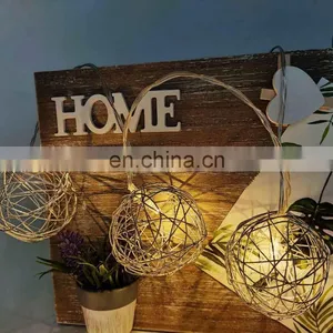 YIWO Holiday Decoration Christmas Led Light Silver Metal Ball Shaped String Lights Golden Fairy Lights For Home Party Decoration thumbnail-1