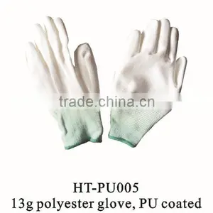 Top Seller of 13g White Polyester Gloves, PU Coated thumbnail-2