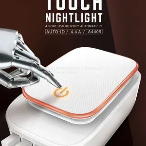 4-port Fast Charging LED Touch Night Light USB Mobile Charger thumbnail-1
