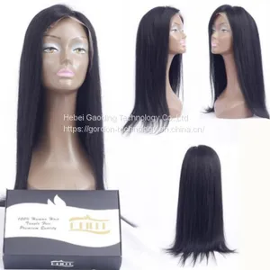 Lace Frontal Human Hair Wig Long Straight thumbnail-1