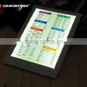 Customized Any Leather Cover Led Lighted Restaurant Menu thumbnail-1