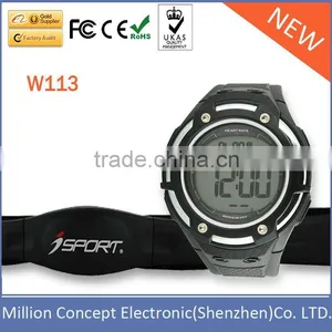 2014 Men Size Promotional Plastic Sport Wireless Chest Band Heart Rate Monitor Watch thumbnail-1