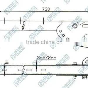 08410 Side Guard Bracket Truck Body Side Guard Parts Quality Choice thumbnail-2