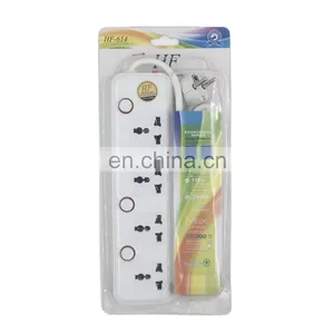Multiple Power Socket 3m Wire Color Multi Outlet Electrical Extension Socket thumbnail-1