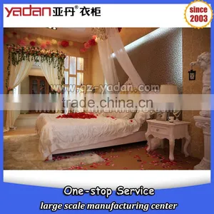 Wood Luxury Double Bed Designs With Box and Nightstand of Bedroom Furniture thumbnail-3