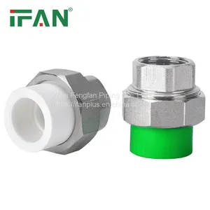 IFAN Manufacturer Plastic PPR Pipe Insert Brass Plumbing Water Tube Union Fittings thumbnail-2