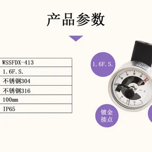 Bimetal Thermometer With Radially Fixed Thread Electrical Contact,electric Contact 316L Stainless Steel 1.6 Precision Electric Contact Thermometer thumbnail-3