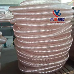 Woodworking Sawdust Vacuuming Ventilation Polyurethane HosePU Steel Wire HoseWear-resistant Telescopic Ventilation Suction Pipe thumbnail-5