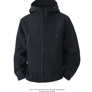 Winter Outdoor Solid Color Three in One Men's and Women's Hooded Waterproof Jacket With Detachable Two-piece Logo Print thumbnail-3