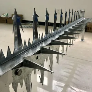 358 Anti-Climb Prison Fence With Wall Spikes & Razor Wire for Airport Security thumbnail-5