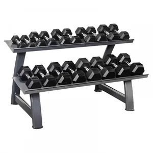 Hexagonal Dumbbell Set With 3 Layer Rack 2.5kg 5kg 7.5kg Rubber Hex Dumbbells thumbnail-5