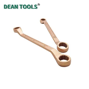 8-Piece Non-Sparking Double Box Offset Wrench Set,Safety Tools Wrench Sets of Different Specifications,Corrosion Resistant, Aluminum Bronze thumbnail-1