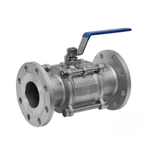 Factory Direct Sales of High-quality Manual Three Piece Stainless Steel Flange Ball Valve thumbnail-3