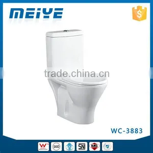 WC-3883 Washdown Two-Piece Toilet With Soft Closing Cover Ramp Down Cover, Water Closet Toilet Bowl thumbnail-1