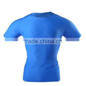 (OEM/ODM Factory)2016 New Arrival Short Sleeve Quick Dry Men Compression Wear Quick Dry Cycling Tops for Men thumbnail-3