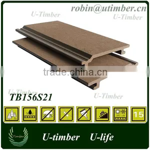 Wood Plastic Composite External WPC Wall Panel 156*21mm thumbnail-2