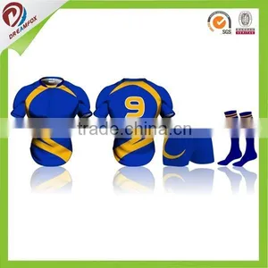 100% Polyester Custom Rugby Jersey New Design Custom Rugby Ball,south Africa Rugby Jersey thumbnail-2