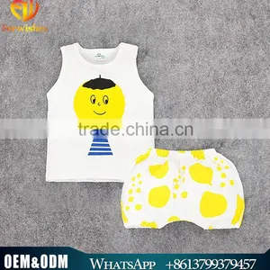 2016 Hot Selling Summer Kids Clothing Made in China Baby Cotton Printed Vest Kids Cotton Waistcoats thumbnail-1