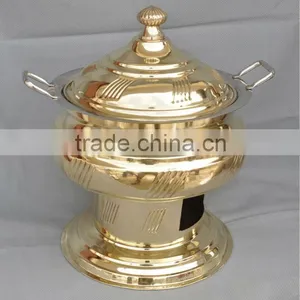 Brass Cheffing Dish, Wedding & Party Utensils, Food Serving Dish, Hot Keeping Dish, Catering Item, Hotel & Restaurant Utensils thumbnail-1