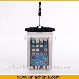 Case for IPhone 6/6 Plus Fashion Summer Mobile Phone PVC Waterproof Bag With Waist Belt and Lanyard White thumbnail-1