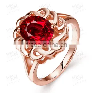 Gold Plated Jewelry Womens Ring With Crystal For Engagement Ring thumbnail-3