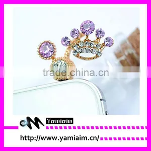 Cute Bling Crown Phone Dust Plug thumbnail-1